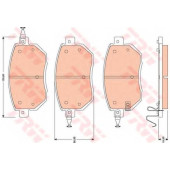 Колодки тормозные дисковые для INFINITI FX, M35, M45 / NISSAN MURANO(Z50,Z51) <b>TRW GDB3416 / 24056</b>