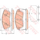 Колодки тормозные дисковые для HYUNDAI SANTA FE(CM,DM,SM) / KIA SORENTO(XM) / SSANGYONG ACTYON SPORTS(QJ), ACTYON, KORANDO <b>TRW GDB3418 / 24351</b>