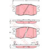 Колодки тормозные дисковые для HYUNDAI ACCENT(MC), i20(PB,PBT) / KIA PRIDE(DA), RIO(JB) <b>TRW GDB3420 / 24317</b>
