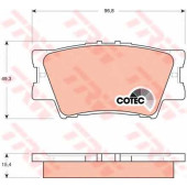 Колодки тормозные дисковые для LEXUS ES, HS / TOYOTA AURION, CAMRY, MATRIX, RAV 4 <b>TRW GDB3426 / 24338</b>