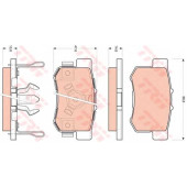 Колодки тормозные дисковые для ACURA RDX / HONDA ACCORD(CL,CU), CIVIC(FA,FD), CR(RD#,RE), CROSSTOUR, FR(BE) <b>TRW GDB3438 / 24231</b>
