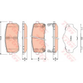 Колодки тормозные дисковые для HYUNDAI H-1 Travel(TQ), H-1(TQ), ix55 / KIA CARNIVAL / GRAND CARNIVAL(VQ) <b>TRW GDB3449 / 24599</b>