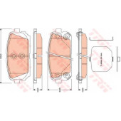 Колодки тормозные дисковые для KIA CARENS(FJ,UN) <b>TRW GDB3462 / 24491</b>