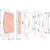 Колодки тормозные дисковые для MAZDA CX-7(ER), CX-9(TB) <b>TRW GDB3472 / 24545</b>
