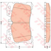 Колодки тормозные дисковые для HYUNDAI ix35(EL,ELH,LM) / LEXUS LS(USF4#,UVF4#) <b>TRW GDB3473 / 24245</b>