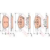 Колодки тормозные дисковые для HONDA ACCORD(CU) <b>TRW GDB3476 / 24796</b>