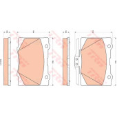 Колодки тормозные дисковые для HONDA LEGEND(KA9,KB#) <b>TRW GDB3498 / 25117</b>