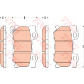 Колодки тормозные дисковые для INFINITI FX, G, Q50, Q60, Q70(Y51), QX70 / NISSAN 370 Z(Z34) <b>TRW GDB3515 / 24921</b>