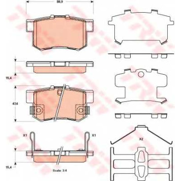 Колодки тормозные дисковые для SUZUKI KIZASHI(FR), SWIFT(EZ,MZ), SX4(EY,GY) <b>TRW GDB3516 / 21719</b>