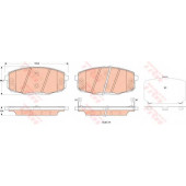 Колодки тормозные дисковые для KIA CERATO KOUP(TD), CERATO(TD) <b>TRW GDB3523 / 23987</b>