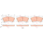Колодки тормозные дисковые для LEXUS LX(URJ201) / TOYOTA LAND CRUISER 150(GRJ15#,KDJ15#), LAND CRUISER 200(UZJ2#,VDJ2#) <b>TRW GDB3524 / 24386</b>