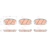Колодки тормозные дисковые для HYUNDAI i40 CW(VF), i40(VF), ix35(EL,ELH,LM) / KIA SPORTAGE(SL) <b>TRW GDB3530 / 24501</b>