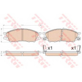 Колодки тормозные дисковые для NISSAN ALMERA(B10) <b>TRW GDB3563 / 24647</b>