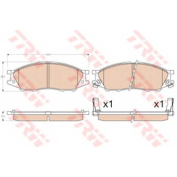 Колодки тормозные дисковые для NISSAN ALMERA(B10) <b>TRW GDB3563 / 24647</b>