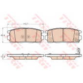 Колодки тормозные дисковые для CHEVROLET CAPTIVA(C100,C140) / OPEL ANTARA <b>TRW GDB3566 / 24498</b>