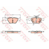 Колодки задние SUBARU OUTBACK 2014- <b>TRW GDB3639</b>