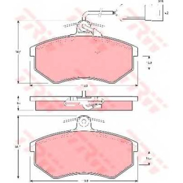 Колодки тормозные дисковые для AUDI 100, 200, 80, 90, QUATTRO / CHERY AMULET, EASTAR A6, EASTAR, FORA, J11, V5 <b>TRW GDB404 / 20669</b>