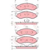 Колодки тормозные дисковые для JEEP CHEROKEE(XJ), GRAND CHEROKEE(ZJ), WRANGLER(TJ) / KIA CARNIVAL(UP) <b>TRW GDB4104 / 21822</b>