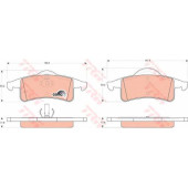Колодки тормозные дисковые для JEEP CHEROKEE(XJ), GRAND CHEROKEE(WG,WJ) <b>TRW GDB4127 / 23339</b>