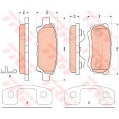 Колодки тормозные дисковые для CHRYSLER SEBRING(JS) / JEEP COMPASS(MK49), PATRIOT(MK74) <b>TRW GDB4143 / 24014</b>