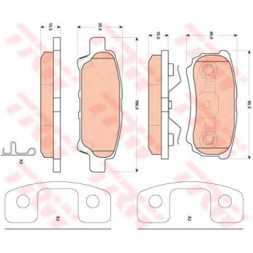 Колодки тормозные дисковые для CHRYSLER SEBRING(JS) / JEEP COMPASS(MK49), PATRIOT(MK74) <b>TRW GDB4143 / 24014</b>
