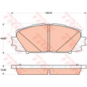 Колодки тормозные дисковые для LEXUS CT(ZWA1#) / TOYOTA PRIUS(NHP10#,ZVW3#) <b>TRW GDB4173 / 24451</b>