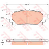 Колодки тормозные дисковые для LEXUS GS(GRL1#,GWL1#), IS(AVE3#,GSE3#), RC(AVC1#,GSC1#,USC1#), RX(AGL1#,GGL1#,GYL1#) / TOYOTA SIENNA(ASL3#,GSL3#) <b>TRW GDB4174 / 24918</b>