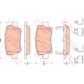 Колодки тормозные дисковые для TOYOTA AVENSIS(ADT27,ZRT27) <b>TRW GDB4175 / 24885</b>