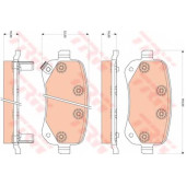 Колодки тормозные дисковые для CHRYSLER GRAND VOYAGER(RT) / FIAT FREEMONT(JC#,JF#) <b>TRW GDB4176 / 24822</b>