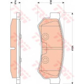 Колодки тормозные дисковые для CHEVROLET LACETTI(J200), NUBIRA / DAEWOO GENTRA, LACETTI(KLAN), NUBIRA(KLAN) <b>TRW GDB4178 / 24071</b>