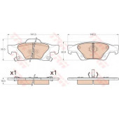 Колодки тормозные дисковые для JEEP GRAND CHEROKEE(WK,WK2) <b>TRW GDB4448 / 25196</b>