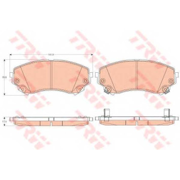 Колодки тормозные дисковые <b>TRW GDB4456 / 24940</b>