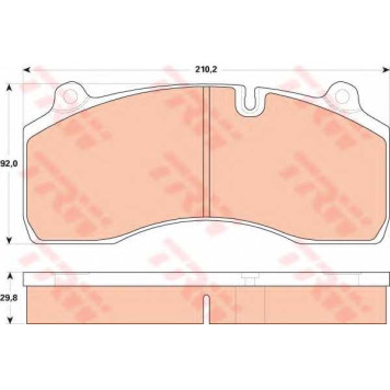Колодки тормозные дисковые для VOLVO FL <b>TRW GDB5100 / 29181</b>-1