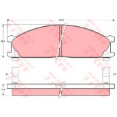 Колодки тормозные дисковые для NISSAN NAVARA, PATHFINDER, PICKUP, TERRANO, URVAN, VANETTE / SUBARU SVX <b>TRW GDB766 / 21347</b>