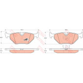 Колодки тормозные дисковые для BMW 3(E30,E36), 5(E34), 7(E32), Z1, Z3(E36) <b>TRW GDB917 / 20995</b>