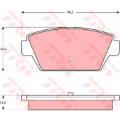 Колодки тормозные дисковые для MITSUBISHI COLT(C1#A, C5#A), ECLIPSE(D2#A), GALANT(E1#A, E3#A, E5#A, E7#A, E8#A), LANCER(C6#A, C7#A, CB/D#A) <b>TRW GDB945 / 21125</b>