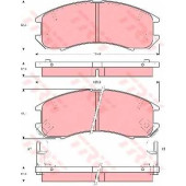 Колодки тормозные дисковые для MAZDA 626(GC,GD,GV), MX-6(GD) <b>TRW GDB981 / 21378</b>