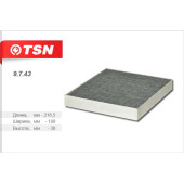 Фильтр салонный (угольный) <b>TSN 9743</b>