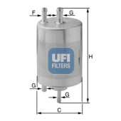 Фильтр топл.AUDI A4 III 1.8 2004-2008 <b>UFI 3195800</b>