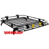 Багажник ВАЗ 2121 Нива (на водосток) корзина с сеткой облегченное. <b>УНИКАР V212105</b>