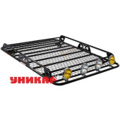 Багажник ВАЗ 2123 Шевроле-Нива (на рейлинги) боковое ограждение с сеткой <b>УНИКАР V212302</b>