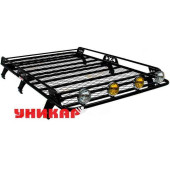Багажник ВАЗ 2131 (на водосток) боковое ограждение с сеткой (6 опор) <b>УНИКАР V213104</b>