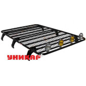 Багажник ВАЗ 2131 (на водосток) грузовая платформа с сеткой (6 опор) <b>УНИКАР V213105</b>