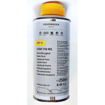 Жидкость тормозная 0.25л DOT-4 VAG BRAKE FLUID B 000750M1