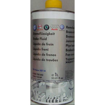 Жидкость тормозная DOT 4 BRAKE FLUID 1л <b>VAG B000750M3</b>