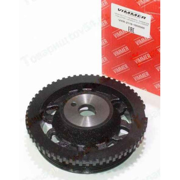Шкив коленвала ВАЗ 2110 под ремень генератора (под штифт) цельный чугун <b>VIMMER VMR-2110-1005058</b>