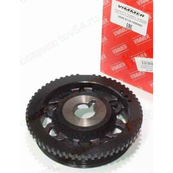 Шкив коленвала ВАЗ 2112 под ремень генератора (под шпонку) цельный чугун <b>VIMMER VMR-2112-1005058</b>