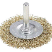 Щетка-крацовка дисковая со стержнем d75мм на дрель VOREL 06985