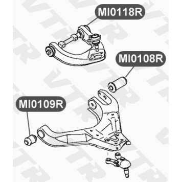 Сайлентблок нижнего рычага передней подвески, задний VTR MI0108R-1