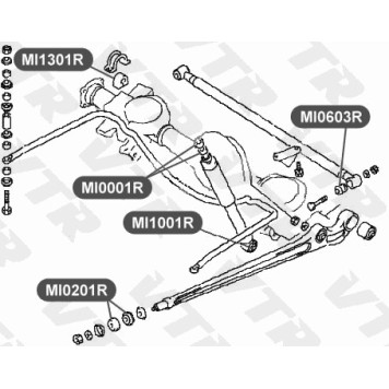 Втулка продольного рычага задней подвески, передняя VTR MI0201R-1